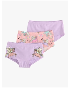 Детские трусики-хипстер с принтом единорога, Pack Of 3, Light Lilac/Multi Lindex