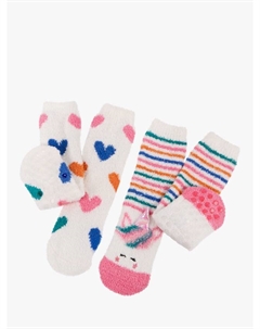 Детские уютные носочки-тапочки Toasties, Pack of 2, Unicorn / Hearts Totes