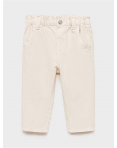Детские джинсы с поясом-мешочком, Cream Mango