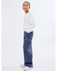 Детская футболка с длинным рукавом Bumble из хлопковой смеси, Natural White Mango