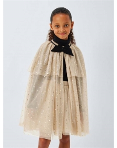 Детский топ-накидка Star Mesh, Pink, Silver John lewis