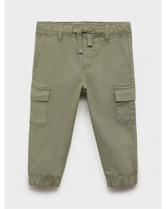 Детские брюки карго Keniab из хлопкового микса, Khaki Mango