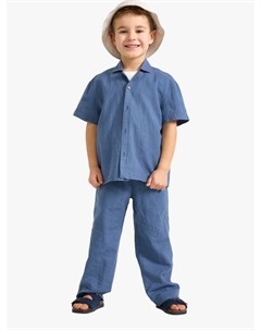 Детские брюки из льняной смеси, Dusty Blue Lindex