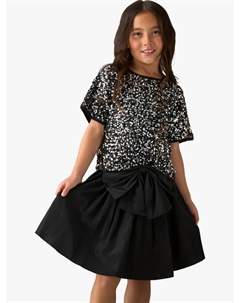 Детская юбка с бантом из тафты, Black Angel & rocket