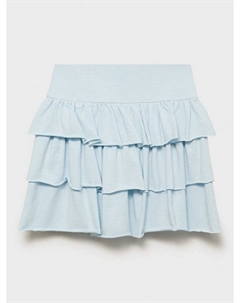Детская праздничная юбка с рюшами из хлопковой смеси Mango