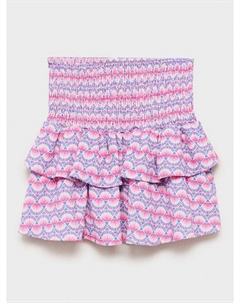 Детская плиссированная юбка Pai с ярусами, Pink Mango