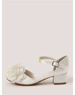 Детские атласные туфли на каблуке с корсажем, Ivory Monsoon