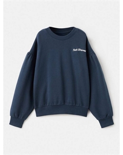 Детский хлопковый свитшот с принтом на спине, Navy Mango