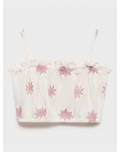 Детский топ Scarlett из хлопка, Light Beige Mango