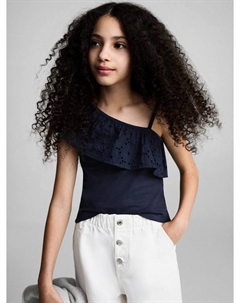 Детский топ Volanti Cotton с одним плечом, Navy Mango