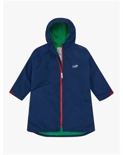 Детский халат с капюшоном на флисовой подкладке, Navy Muddy puddles