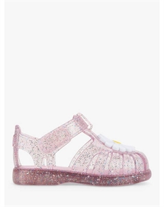 Детские блестящие глянцевые гелевые сандалии Tobby с цветочным принтом, Pink Igor