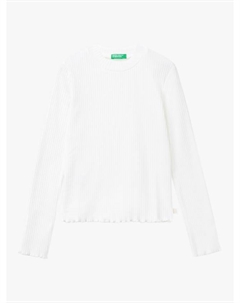 Детская кофта с длинными рукавами из хлопковой смеси, Offwhite Benetton