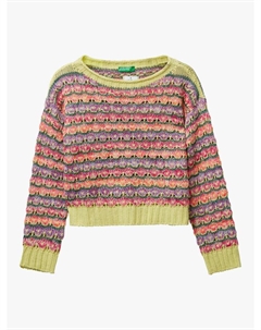 Детский укороченный джемпер с круглым вырезом, Yellow Benetton