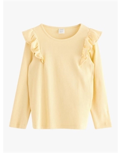 Детский топ с рюшами на плечах, Light Dusty Yellow Lindex