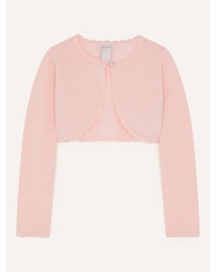 Детский кардиган Niamh с укороченным кроем и фигурным краем, Pink Monsoon