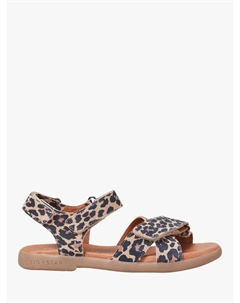 Детские сандалии Rae Leather с перекрестными ремешками, Natural Animal Zig+star