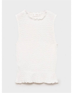 Детский топ Val без рукавов с защипами, Natural White Mango