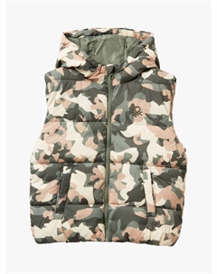 Детский утепленный жилет с камуфляжным принтом, Multi Benetton