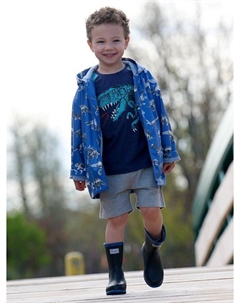 Детский дождевик Dino Extinction с молнией, Star Sapphire Hatley