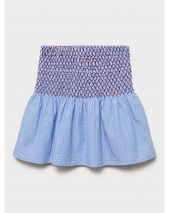 Детская фланелевая юбка-мини Alicia из хлопковой смеси, Medium Blue Mango