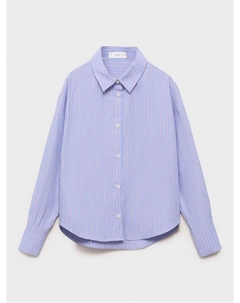 Детская полосатая рубашка с длинными рукавами Claudia, Medium Blue Mango