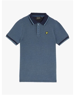 Детская поло с двухцветным вафельным узором, Blue Lyle & scott