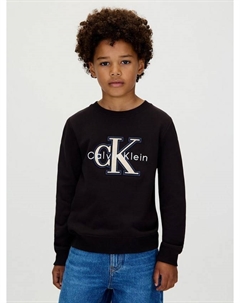 Детский свитшот с монограммой, Black Calvin klein