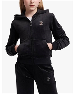 Детская худи с молнией и стразами mini diamante, Jet Black Juicy couture