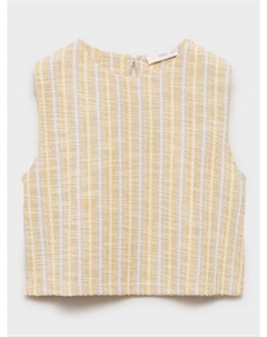 Детская блузка без рукавов с лимонной полоской, Yellow Mango