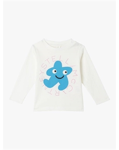 Детская футболка с длинным рукавом Cotton Jersey Star Disc Stella mccartney kids