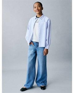 Детская рубашка Carla в полоску, Medium Blue Mango