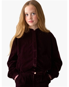 Детская бархатная бомбер куртка, Burgundy Angel & rocket