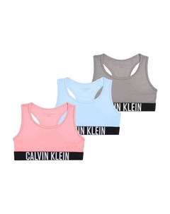 Детский браслет INTENSE POWER из хлопка, Pack of 3, Blue/Red/Grey Calvin klein