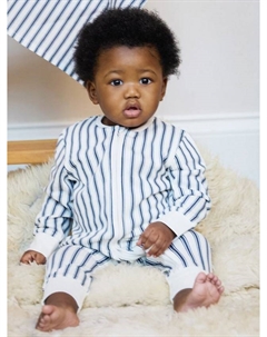 Детский комбинезон с молнией, Navy/White The little tailor