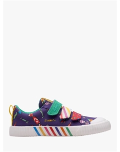 Детские туфли Roald Dahl Foxing Mix, Purple Canvas Clarks