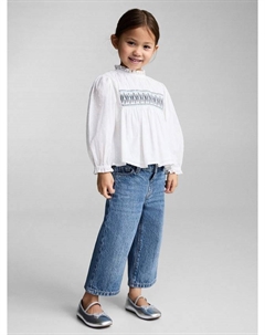 Детские джинсы-кюлоты с широкими штанинами, Open Blue Mango