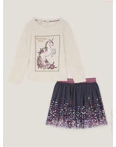 Детский комплект топ и юбка Cosmic, Purple Monsoon