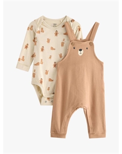 Детский комплект комбинезона из хлопковой смеси, Beige Lindex