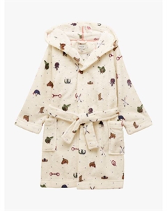 Детский уютный халат с капюшоном, Cream Joules