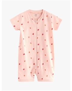Детский хлопковый комбинезон с клубничным принтом, Light Pink Lindex