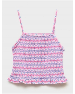 Детский топ Pai с рюшами и тонкими бретелями, Pink Mango