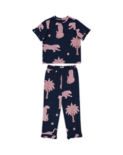 Детский пижамный комплект с леопардовым принтом, Navy/Multi Chelsea peers
