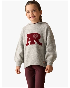 Детский вязаный худи Varsity, Grey Angel & rocket