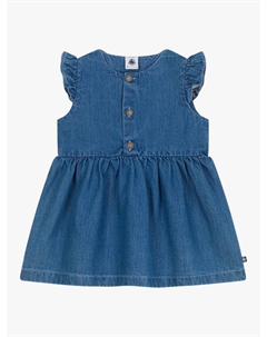 Детское хлопковое джинсовое платье, Blue Petit bateau