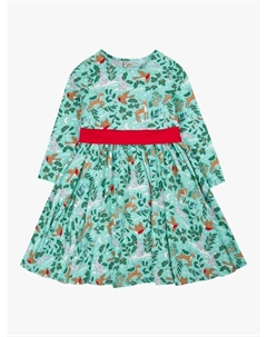 Детское праздничное платье-клеш из хлопка, Festive Forest Frugi