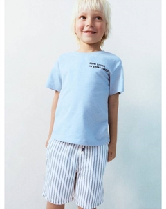 Детские шорты Tobago из хлопка в полоску, Open Blue Mango