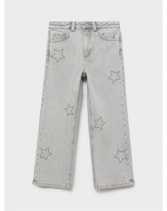 Детские джинсы Chelsea с декором и широкими штанинами, Open Grey Mango