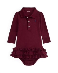 Детское вязаное платье-поло, Classic Wine Ralph lauren