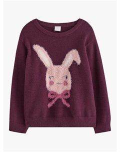 Детский свитер с длинным рукавом и кроликом, Dark Lilac Lindex